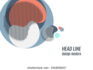Bright geometric shapes, circle, stripes, fluid. Overlap banner template for social media. Business or technology presentation design template, brochure or flyer template. Vector illustration