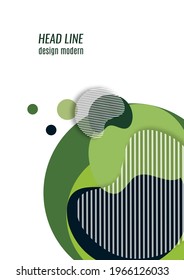 Bright geometric shapes, circle, stripes, fluid. Overlap banner template for social media. Business or technology presentation design template, brochure or flyer template. Vector illustration
