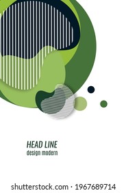 Formas geométricas brillantes, círculo, rayas, fluido. Plantilla de pancarta superpuesta para medios sociales. Plantilla de diseño de presentación de negocios o tecnología, folleto o planilla de volante. Ilustración del vector