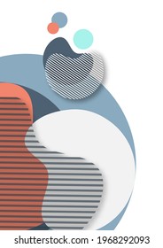 Bright geometric shapes, circle, stripes, fluid. Overlap banner template for social media. Business or technology presentation design template, brochure or flyer template. Vector illustration