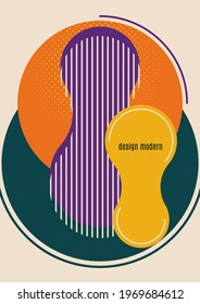 Bright geometric shapes, circle, stripes, fluid. Overlap banner template for social media. Business or technology presentation design template, brochure or flyer template. Vector illustration