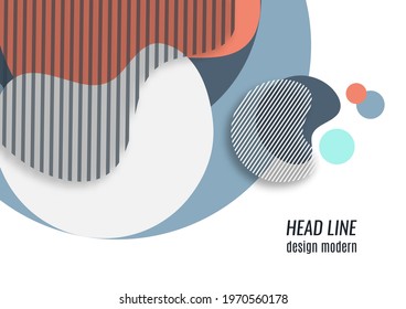 Bright geometric shapes, circle, stripes, fluid. Overlap banner template for social media. Business or technology presentation design template, brochure or flyer template. Vector illustration