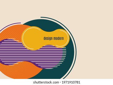 Bright geometric shapes, circle, stripes, fluid. Overlap banner template for social media. Business or technology presentation design template, brochure or flyer template. Vector illustration