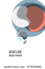 Bright geometric shapes, circle, stripes, fluid. Overlap banner template for social media. Business or technology presentation design template, brochure or flyer template. Vector illustration