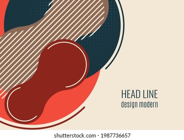 Helle geometrische Formen, Kreis, Streifen, Flüssigkeit. Überschneidung von Bannervorlagen für soziale Medien. Design-Vorlage für Geschäfts- oder Technologiepräsentationen, Broschüre oder Flyer-Vorlage. Vektorgrafik