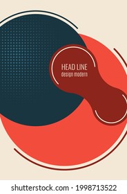 Helle geometrische Formen, Kreis, Streifen, Flüssigkeit. Überschneidung von Bannervorlagen für soziale Medien. Design-Vorlage für Geschäfts- oder Technologiepräsentationen, Broschüre oder Flyer-Vorlage. Vektorgrafik