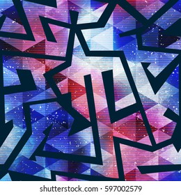 Bright geometric space pattern (vector eps 10)