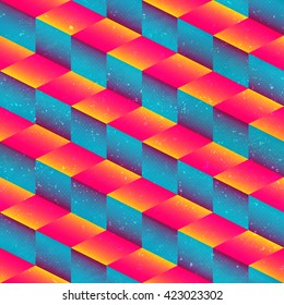 bright geometric squares seamless pattern