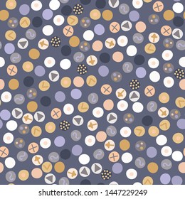 Bright Geometric Tiny Polka Dot Seamless Pattern. All Over Print Vector Background. Modern Kids Fashion Style. Trendy Bubbles Scrapbooking Paper, Ball Wallpaper, Fun Home Decor. Stationery Backdrop.