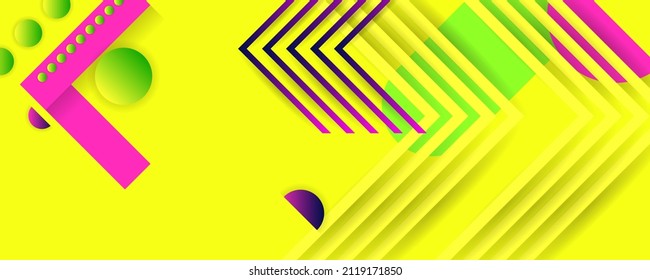 Bright geometric trendy comfortable background with simple geometric elements, lines and dots for text, universal design, banner concept. Vector art dijita art
