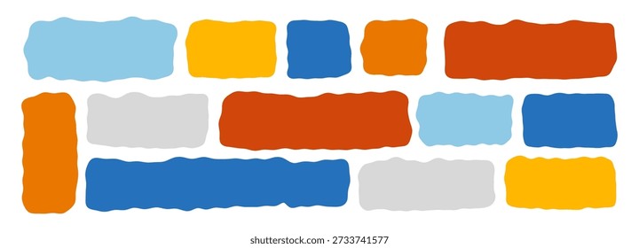 Colección ondulada geométrica brillante de la forma del rectángulo