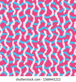 Bright geometric woven seamless pattern. Striped all over print vector background. Pretty modern wavy abstract fashion style. Trendy scrapbooking paper, kids home decor wallpaper. Stationery backdrop.