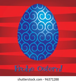 Bright German Happy Easter card in vector format.