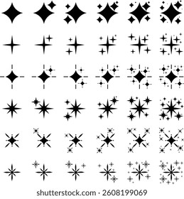 Bright Glitter and Shine Symbols – Vector Sparkle Pack