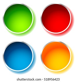 Bright and glossy circle shape, circle background in 4 color