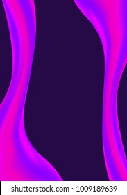 Bright Glossy Dense Liquid in Holographic Style. Illustration. Futuristic Holography. Holographic Liquid for Banner, Brochure Design, Web Design, Cover. Futuristic Abstraction.