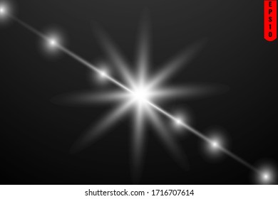 bright glow rays flash bright light