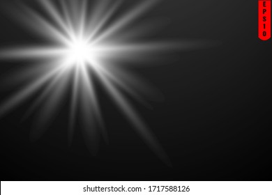 bright glow rays flash bright light