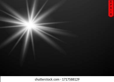 bright glow rays flash bright light