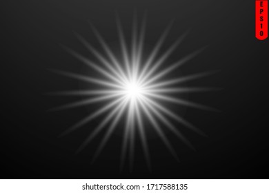 bright glow rays flash bright light