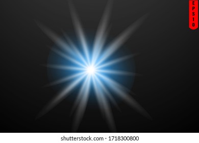 bright glow rays flash bright light