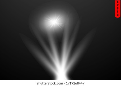 bright glow rays flash bright light