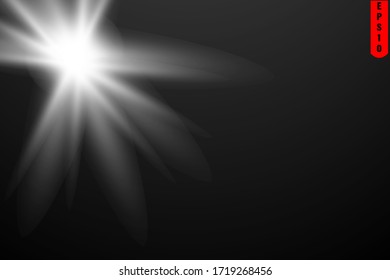 bright glow rays flash bright light