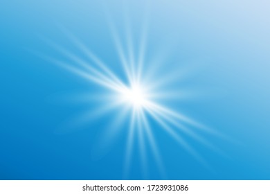bright glow rays flash bright light