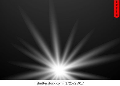 helle Lichtstrahlen blinken hellen Licht