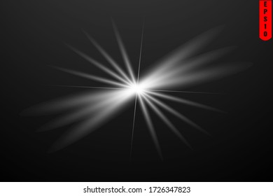 bright glow rays flash bright light