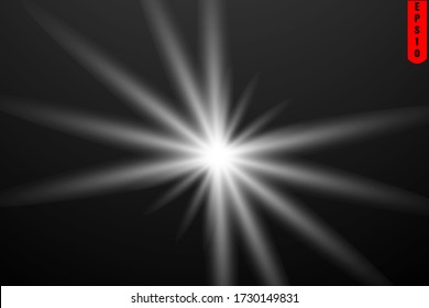 bright glow rays flash bright light