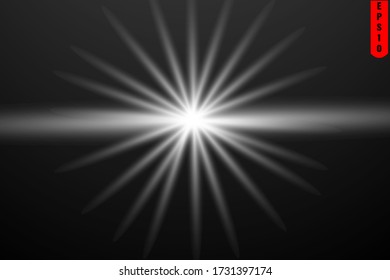 bright glow rays flash bright light
