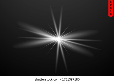 bright glow rays flash bright light