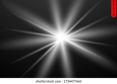 bright glow rays flash bright light