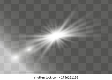 bright glow rays flash bright light