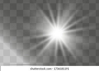 bright glow rays flash bright light