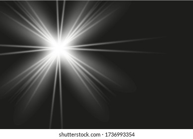 helle Lichtstrahlen blinken hellen Licht