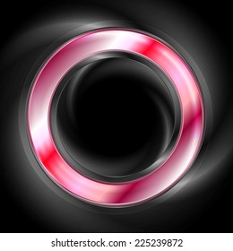 Bright glow red web circle element. Logo vector background