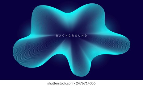  Fondo brillante brillante con una figura abstracta en forma de onda de sonido. Fondo de pantalla de diseño moderno de moda para volantes, Sitios web, cubiertas, folletos, folletos, presentaciones, Anuncios.Vector EPS