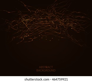 Bright glowing background with electric lines with place for text. Vector illustration