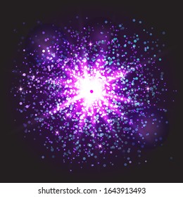 Bright glowing background for holiday advertising, discounts in the store, greetings.