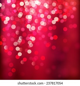 Bright glowing bokeh background. Vector lights 