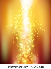 Bright Glowing Christmas Bokeh Background Vector Illustration