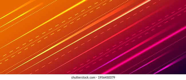 Bright glowing diagonal lines on a red gradient background.