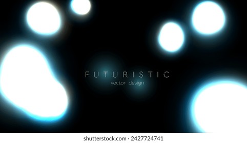 Hell leuchtende Neonflecken auf hellem abstraktem Hintergrund. Vektordesign