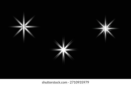A bright glowing star shining in the dark night sky. Its light sparkles with a warm, magical glow, creating a sense of wonder and beauty. Perfect for festive designs, decorations, and celestial themes