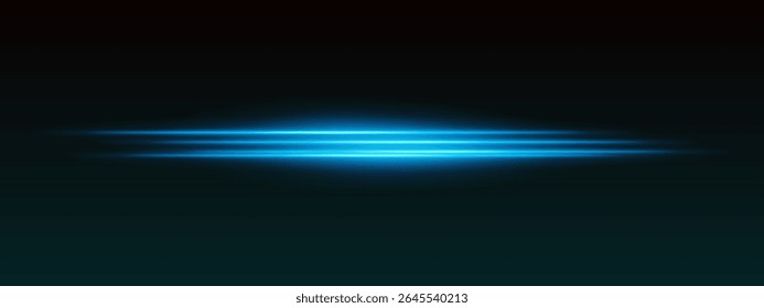 Bright glowing stripes with blurred edges on black backdrop. Light beam effect with sci-fi and futuristic appearance.
