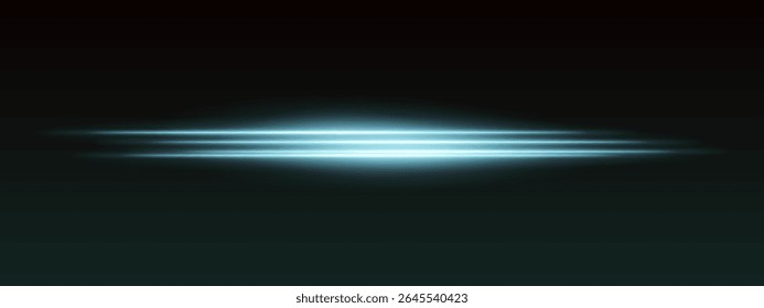 Bright glowing stripes with blurred edges on black backdrop. Light beam effect with sci-fi and futuristic appearance.