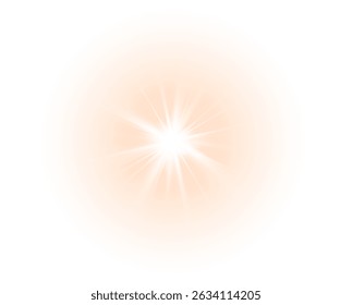 Bright and glowing sunburst design with golden rays, warm sunlight, and radiant energy in a sunny, abstract vector illustration—perfect for summer-themed backgrounds png

