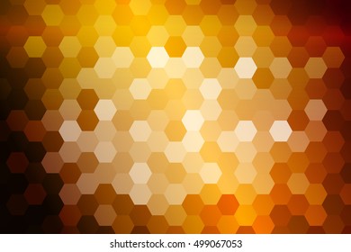 bright gold color hexagon background. vector illustration. for design, presentation
